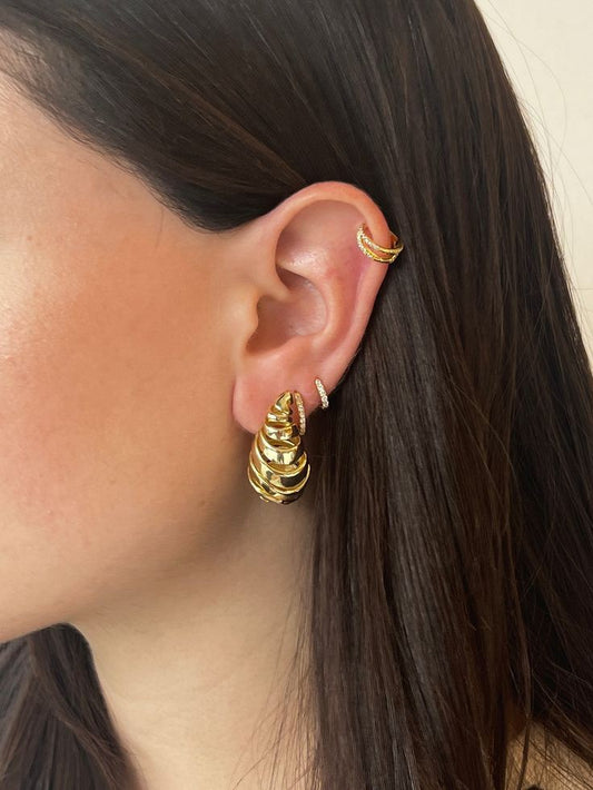 Spiral Hollow Earrings