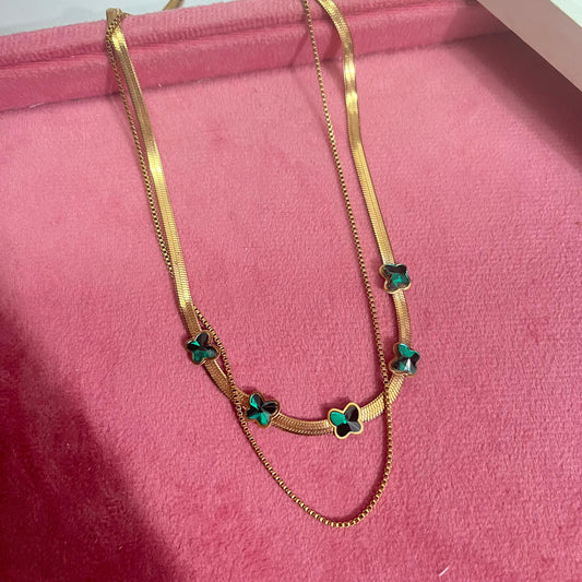 Zaira Green butterfly Necklace
