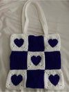 Black and White Heart Amor Tote bag