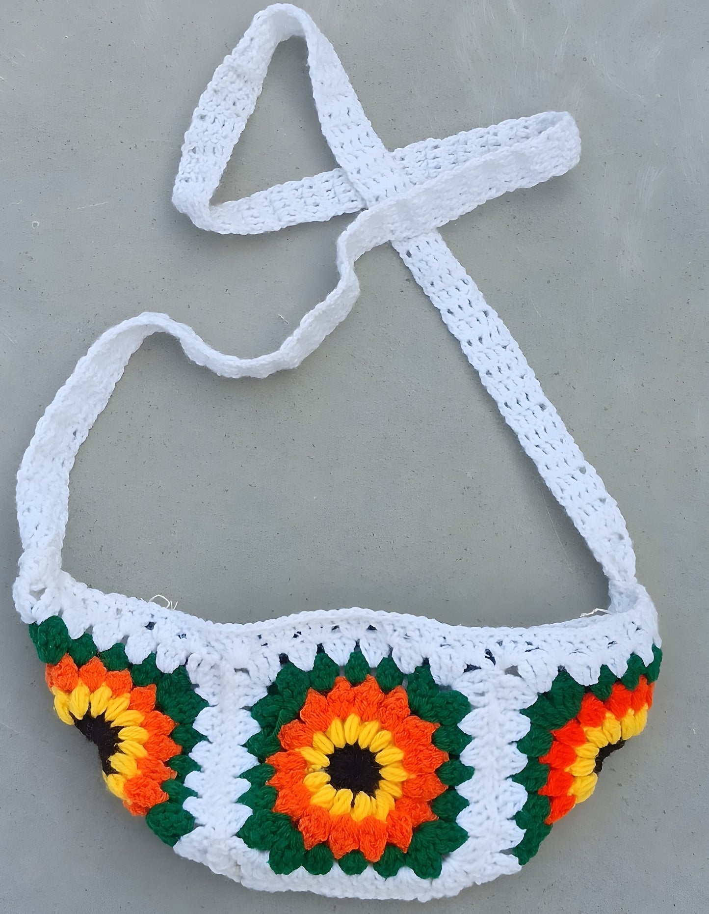 White Floral cross body bag