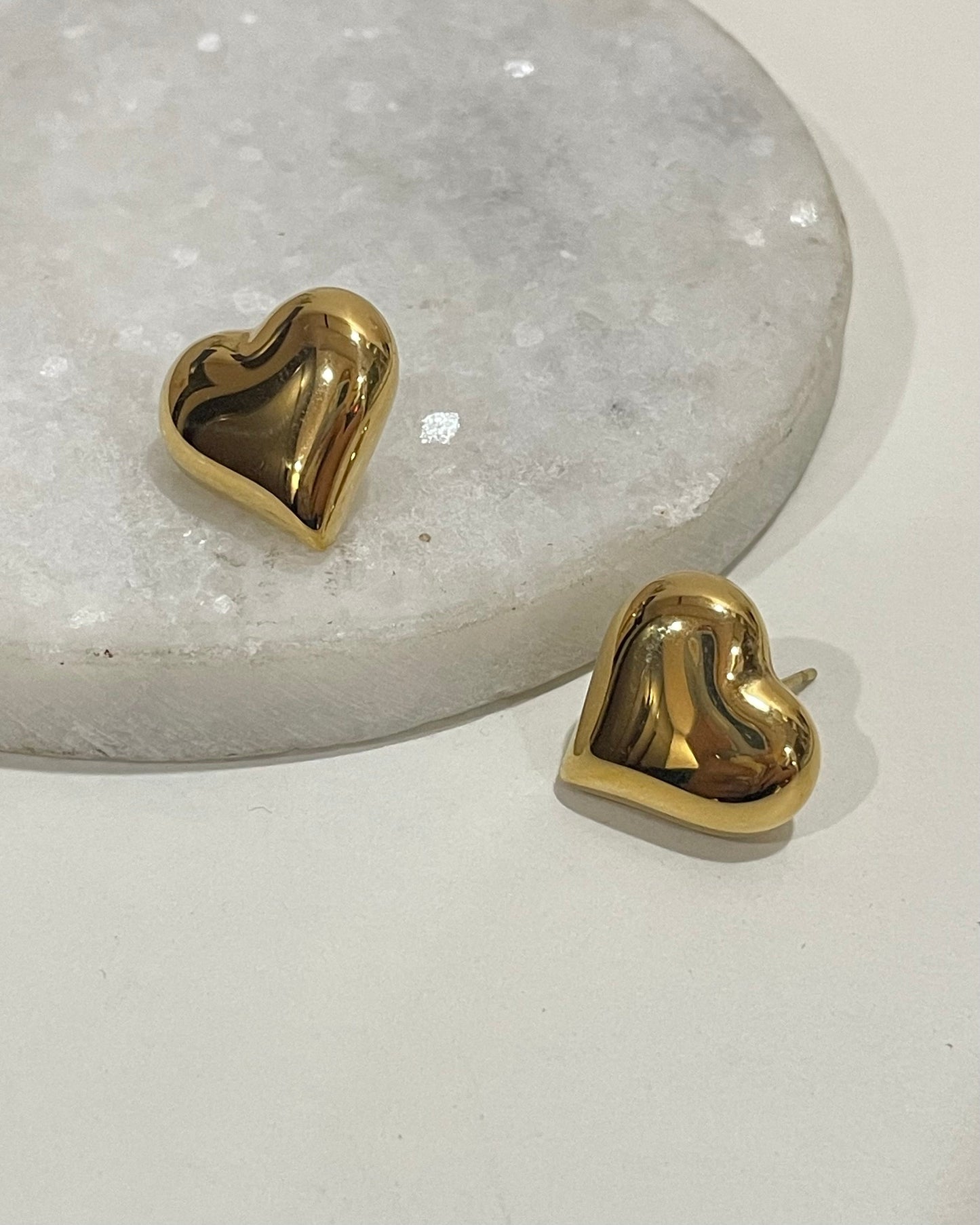 Azure Heart Studs
