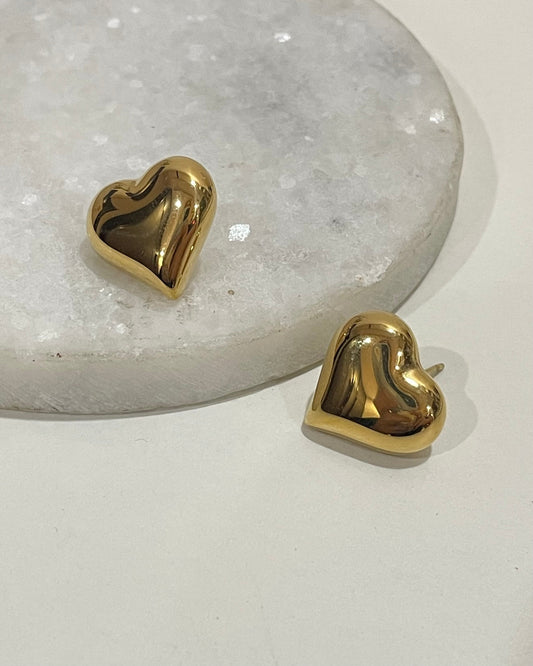 Azure Heart Studs